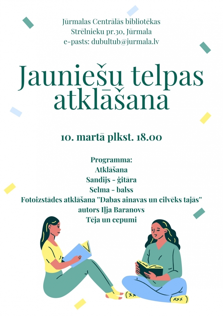 Jauniesu telpas atklasana