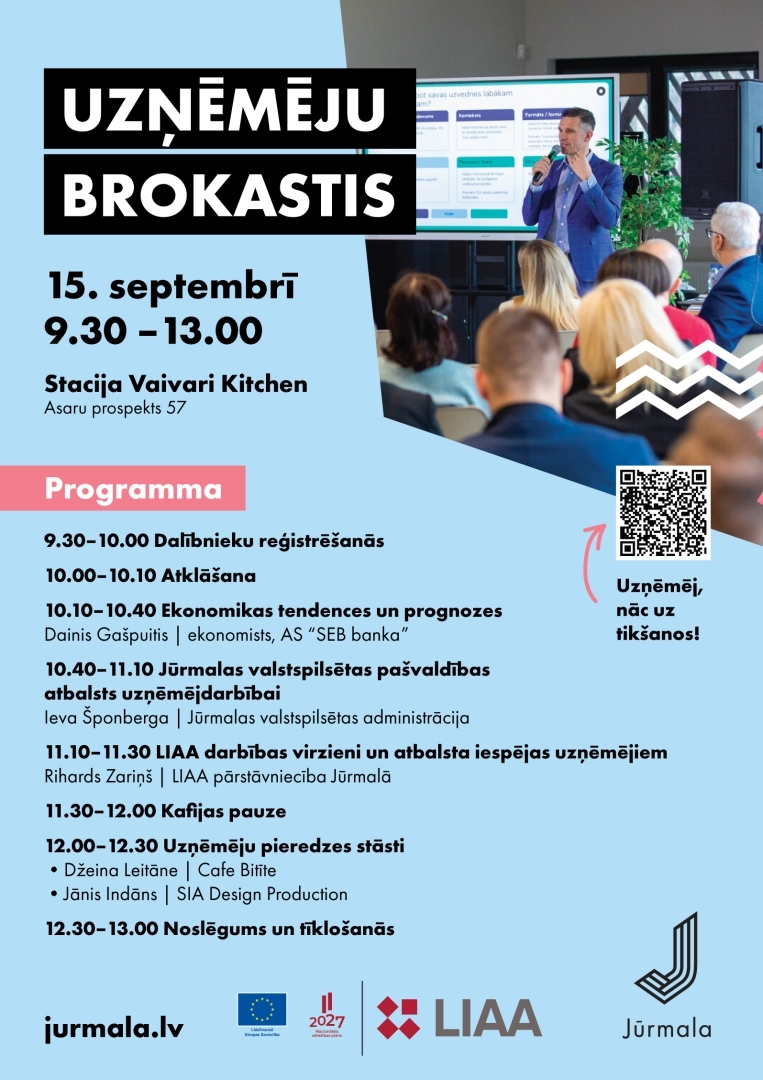 Uzņēmēju brokastis plakāts