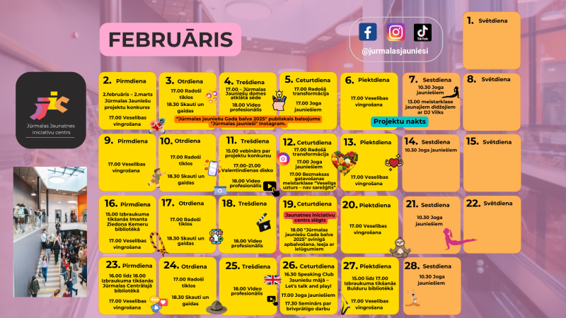 Februāra jauniešu kalendārs