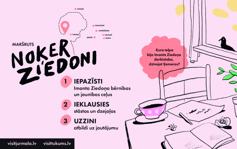 Maršruta "Noķer Ziedoni!" reklāma