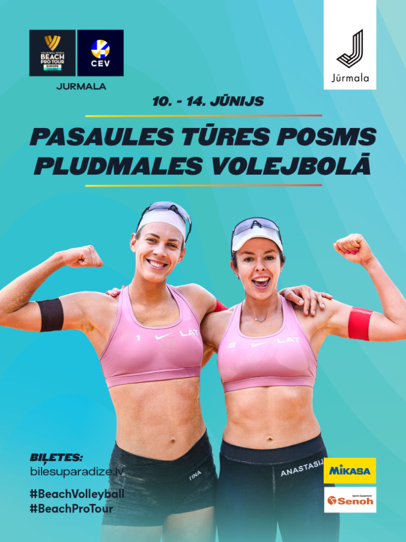 Pasaules tūres pludmales volejbolā sacensību plakāts