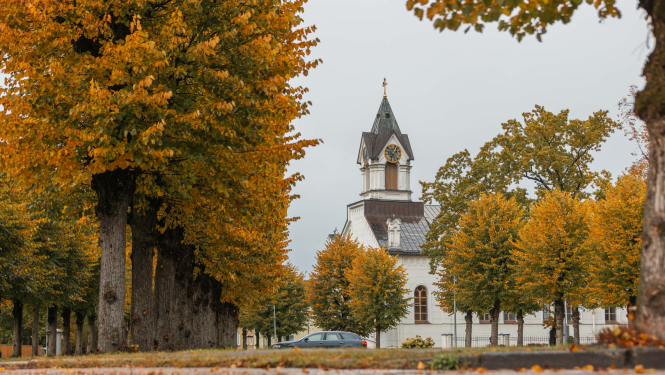Rudens skats uz Slokas baznīcu 
