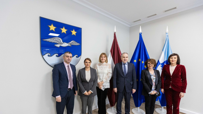 Gruzijas Parlamenta delegācija tiekas ar Ritu Sproģi