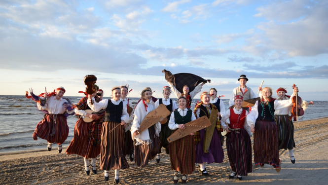 Kokle, folkloras kopa