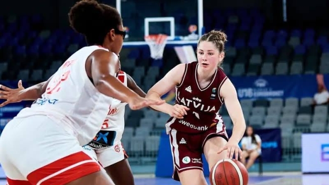 u16 Jūrmalas basketboliste Eiropas čempionāta spēlē