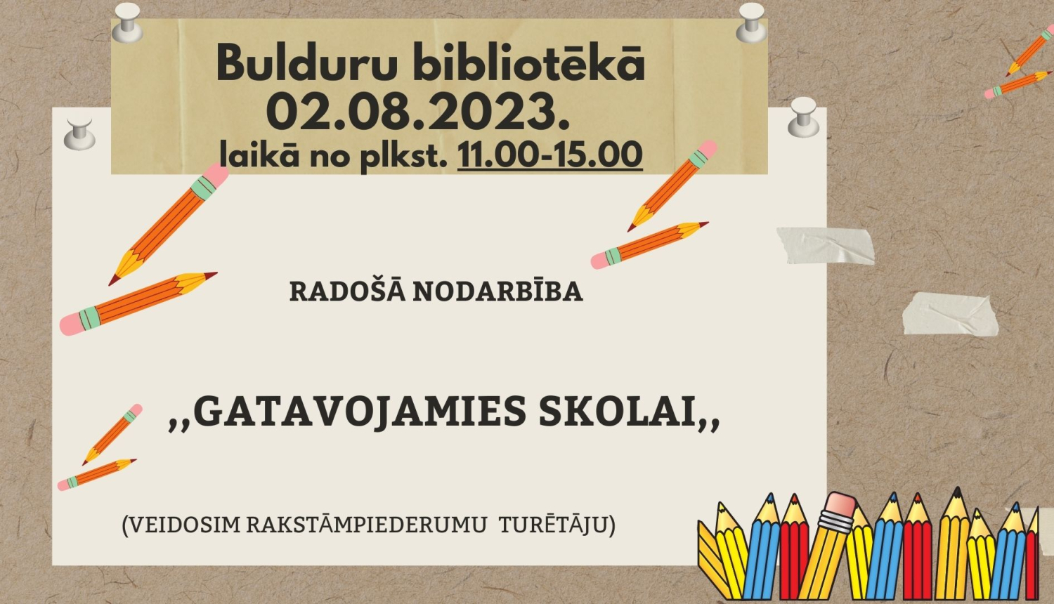 Afiša radošajai darbnīcai