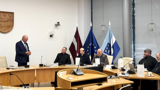 Jānis Lediņš tiekas ar mācītājiem