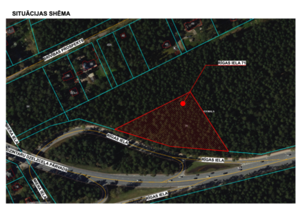 Situācijas shēma būvprojektam Rīgas ielā 71