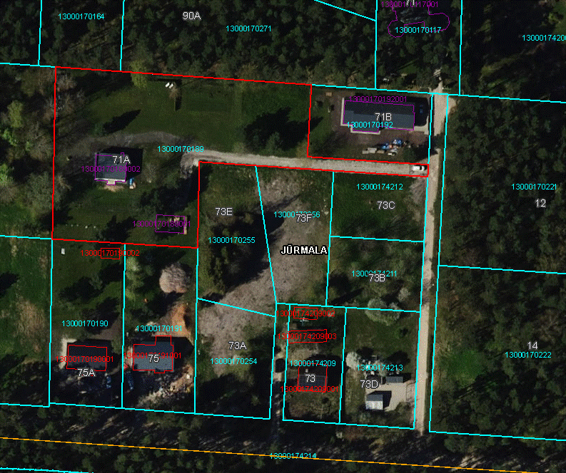 Skice Gulbju 71a detālplānojumam