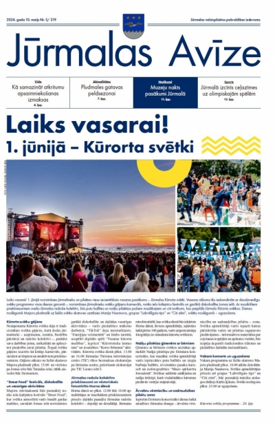 Jūrmalas Avīze, 2024. gada maijs