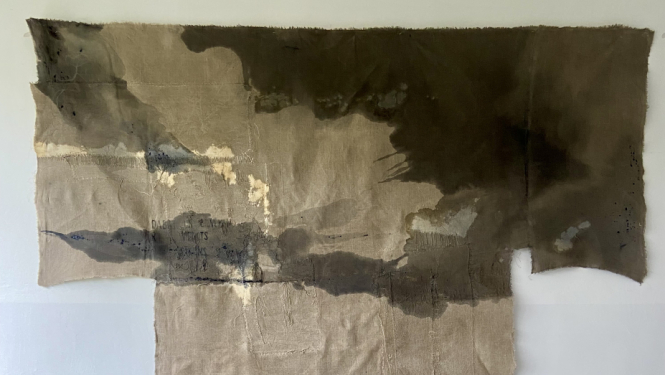 Kristīne Kligina. Laiks. 2022. Lins, autortehnika. 150 x 155 cm