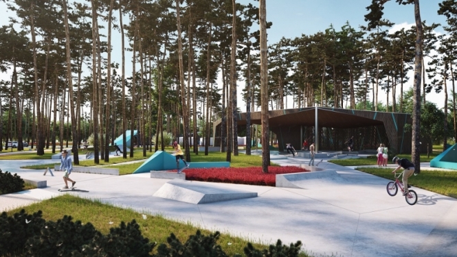 Piešķirts Eiropas Savienības finansējums Pilsētas atpūtas parka un Jauniešu mājas būvniecībai Kauguros