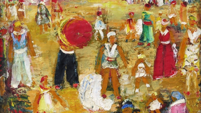 Jānis Ferdinads Tīdemanis. Pludmales skats.  20. gs. 30. gadi.  Audekls, eļļa.