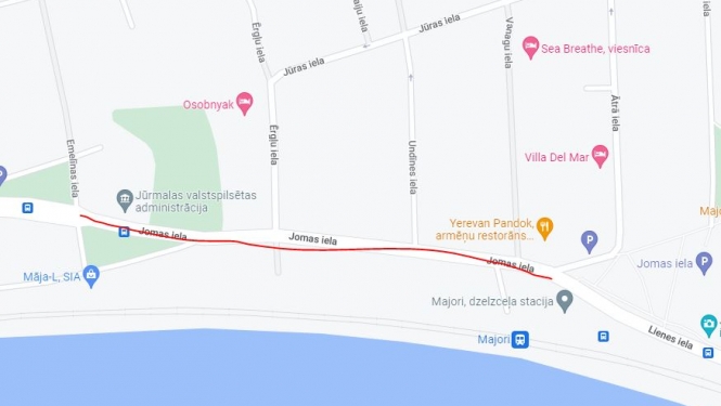 Karte - Majori, brauktuves remonti