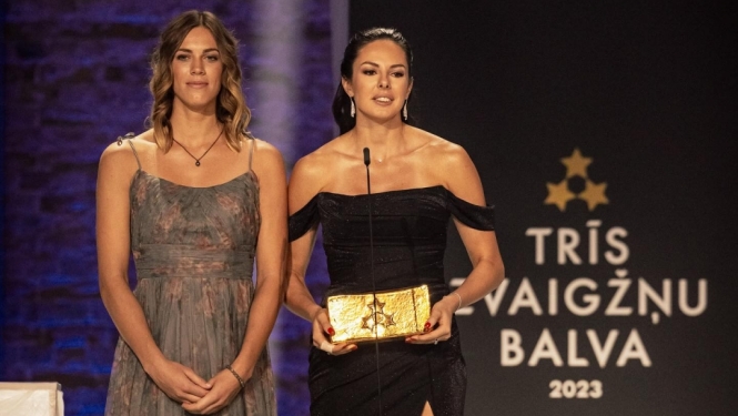 Tīna Graudiņa un Anastasija Samoilova