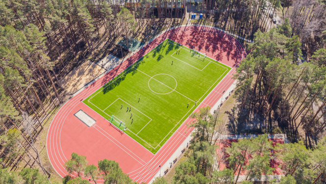 Futbola laukums no augšas