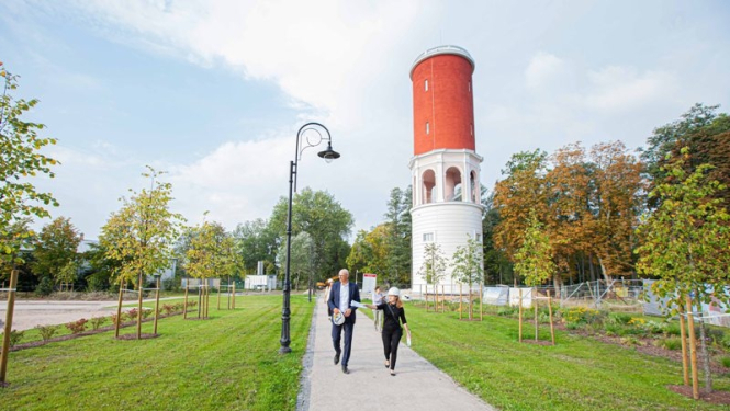 Pabeigta Ķemeru ūdenstorņa pārbūve; atjaunoto Ķemeru parku atklās pavasarī