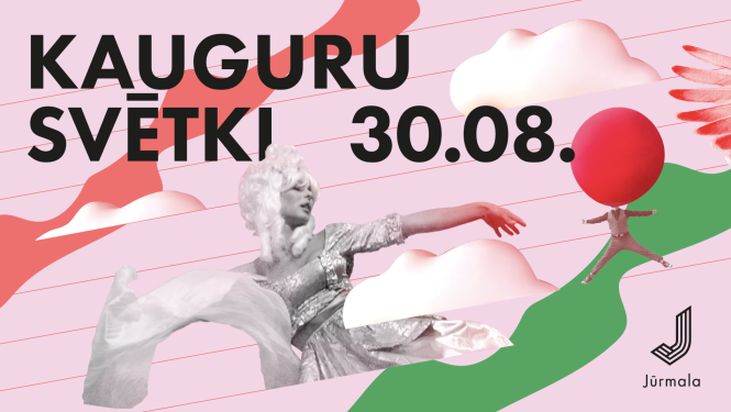 Afiša, kurā rakstīts Kauguru svētki 30. augustā