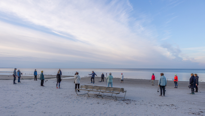 Nūjošanas meistarklase jūras krastā