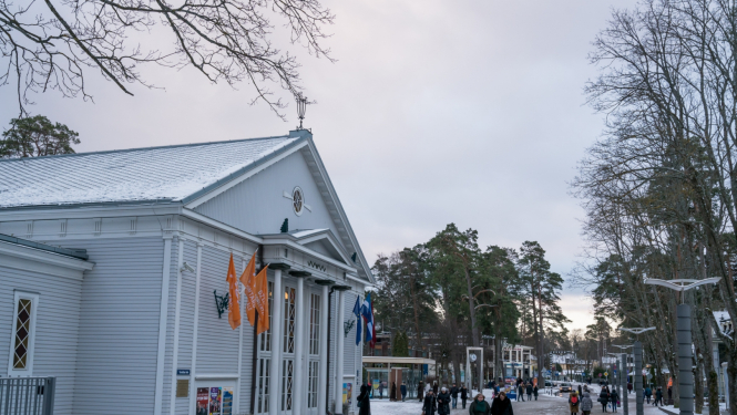 Dzintaru koncetrzāle ziemā