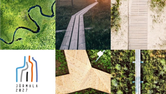 Jūrmalas kā Eiropas kultūras galvaspilsētas logotips