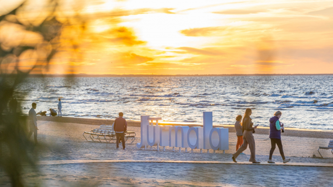 Saulaina diena pludmalē