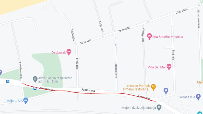 Karte - Majori, brauktuves remonti