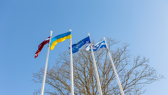 Ukrainas karogs Jūrmalā