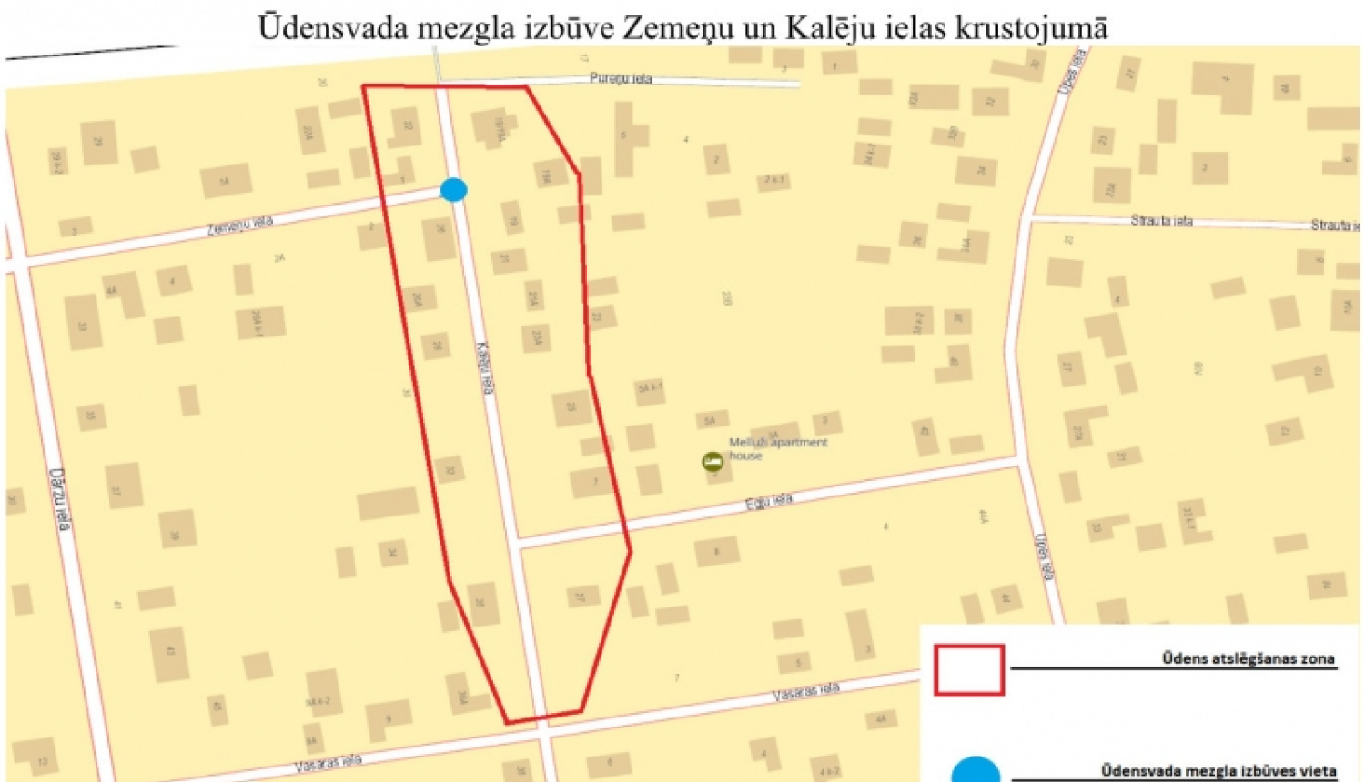 Ūdensvada izbūve Kalēju un Dārza ielā