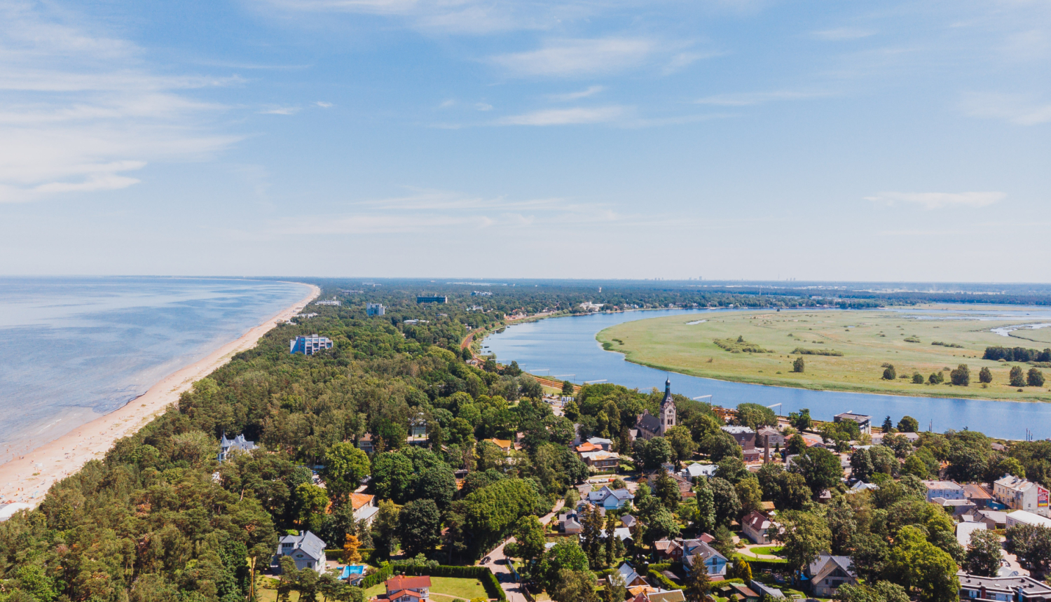 Skats no putna lidojuma uz Dubultiem