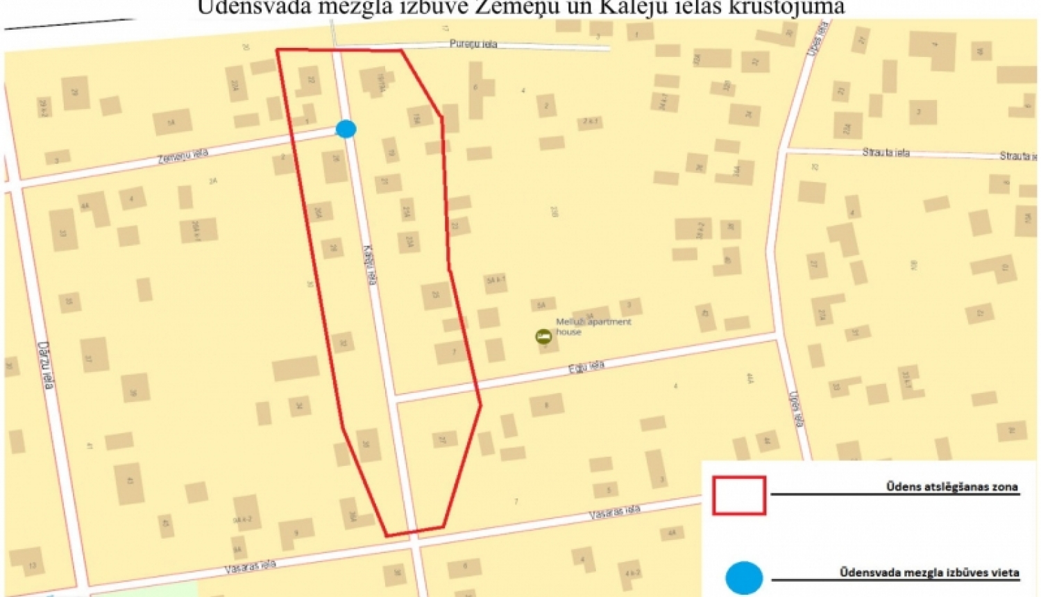 Ūdensvada izbūve Kalēju un Dārza ielā