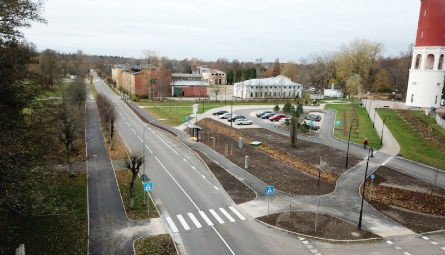 Ceļu infrastruktūras atjaunošana un autostāvvietas izbūve Ķemeros ir pabeigta