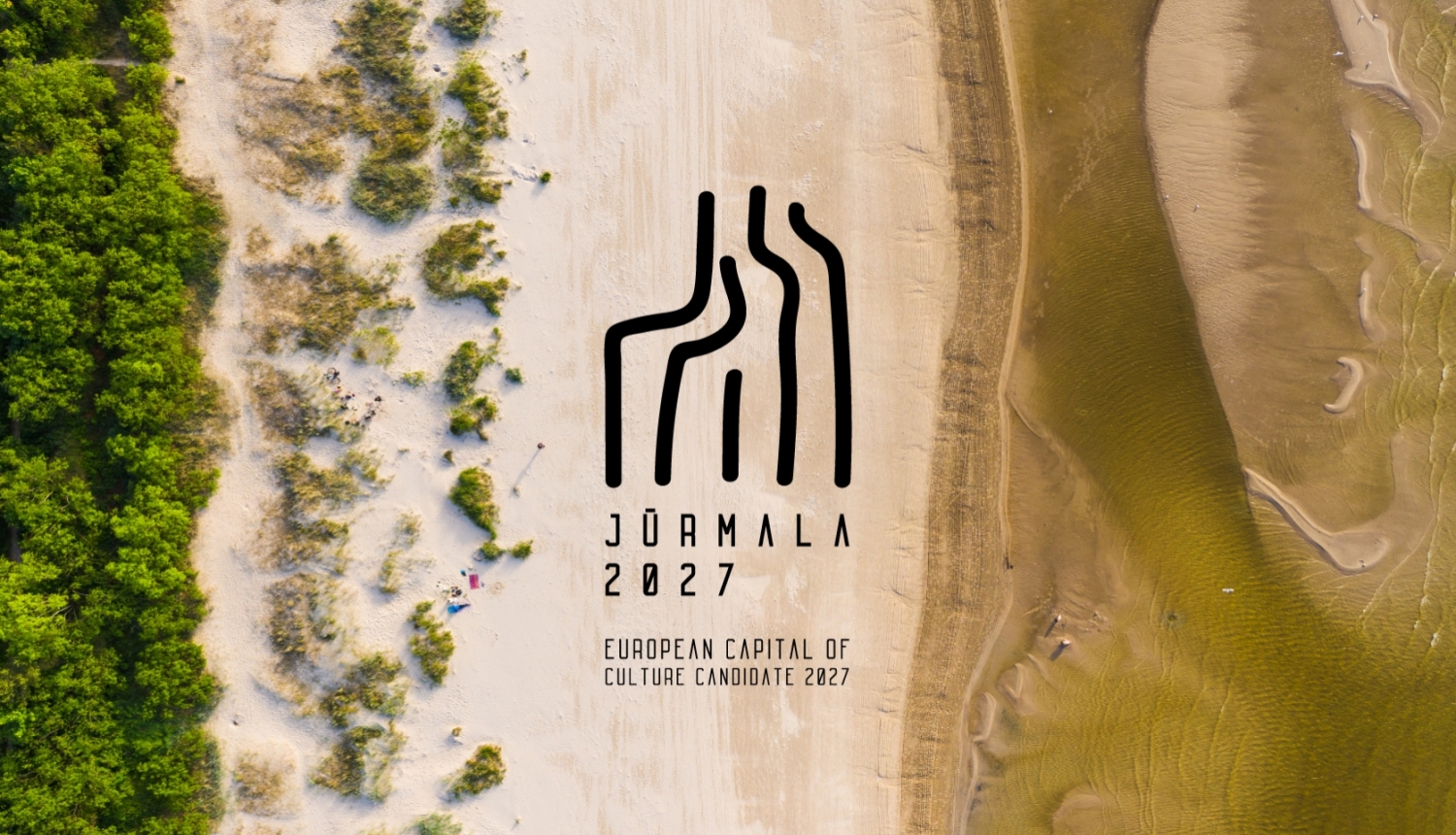 "Jūrmala - Eiropas kultūras galvaspilsēta 2027" baneris